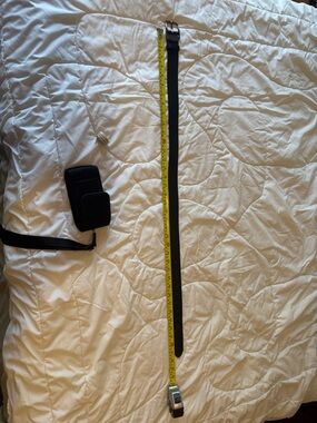 Classic Black Leather Belt with Silver Buckle